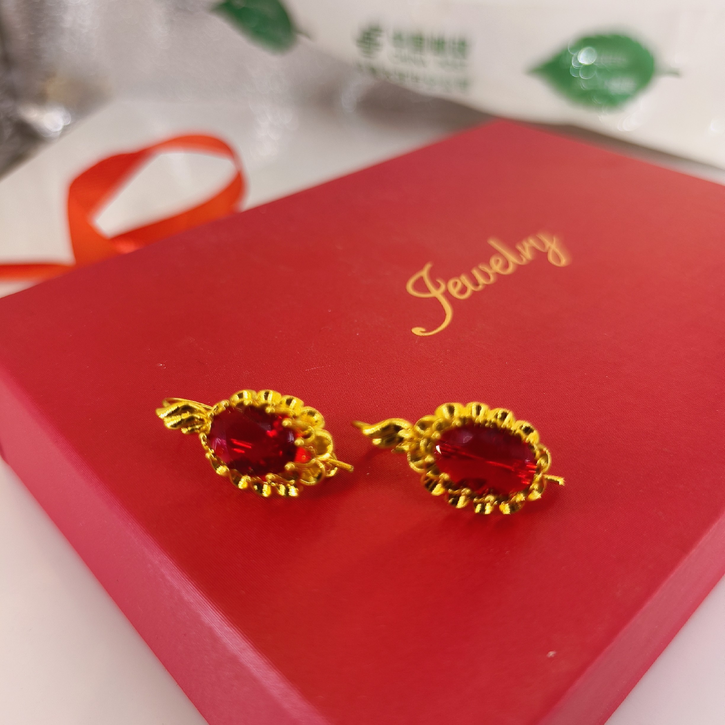 铜合金玻璃耳饰 新款耳环kozluk 093