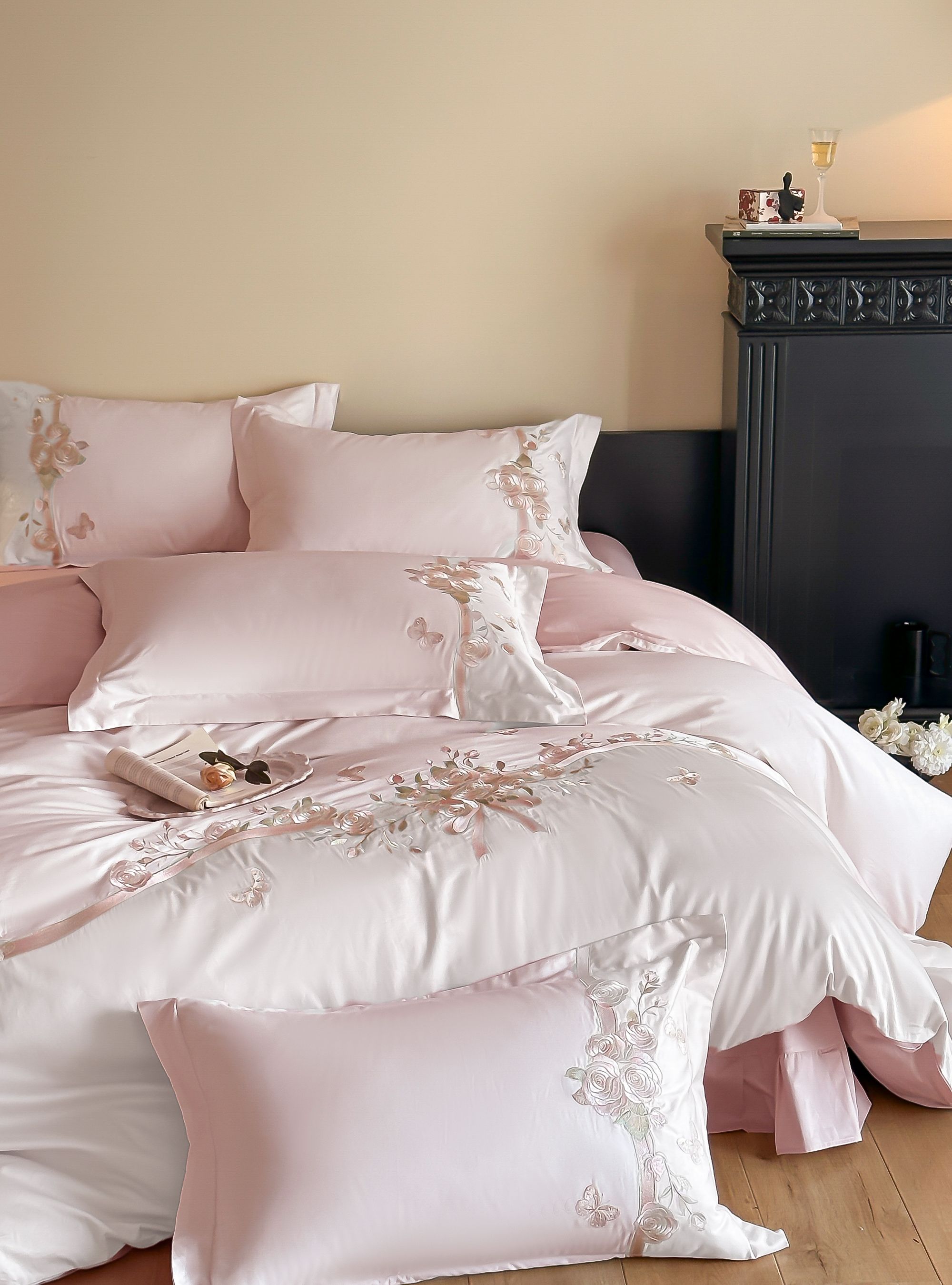 【绮梦花间】简约风全棉小清新轻奢四件套长绒棉浪漫四季款