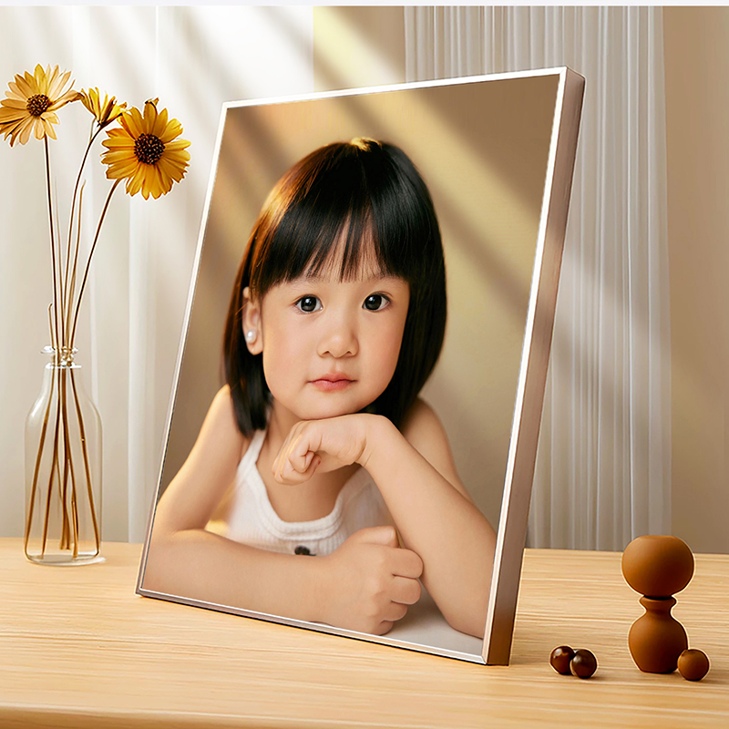 铝合金高级感相框摆台洗照片影楼宝宝照婚纱照写真孕妇照全家福