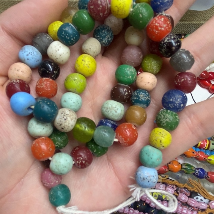 琉璃颈饰西亚老皮 