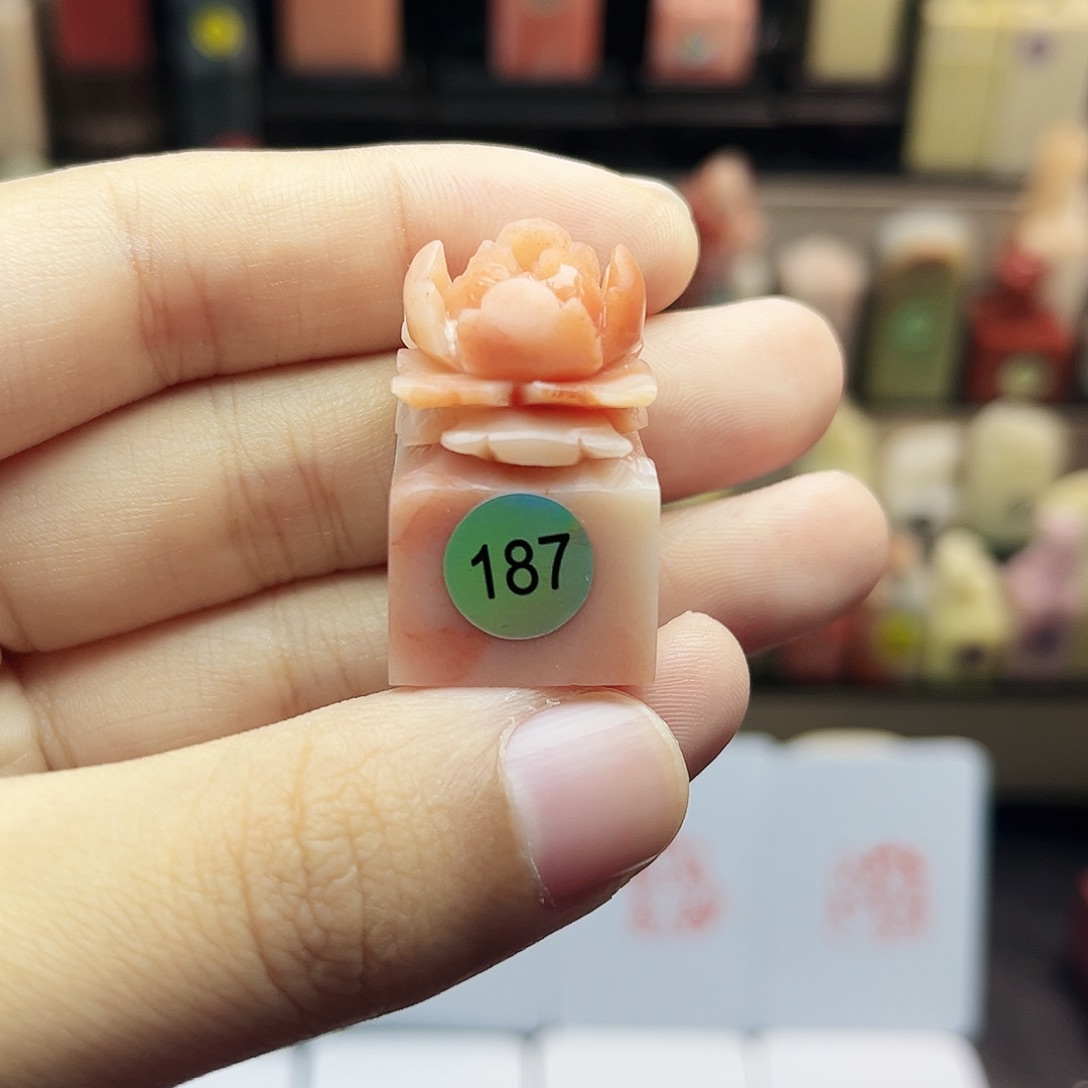 寿山石印石A***e1.8精品老挝 定制 纯手工篆刻四字