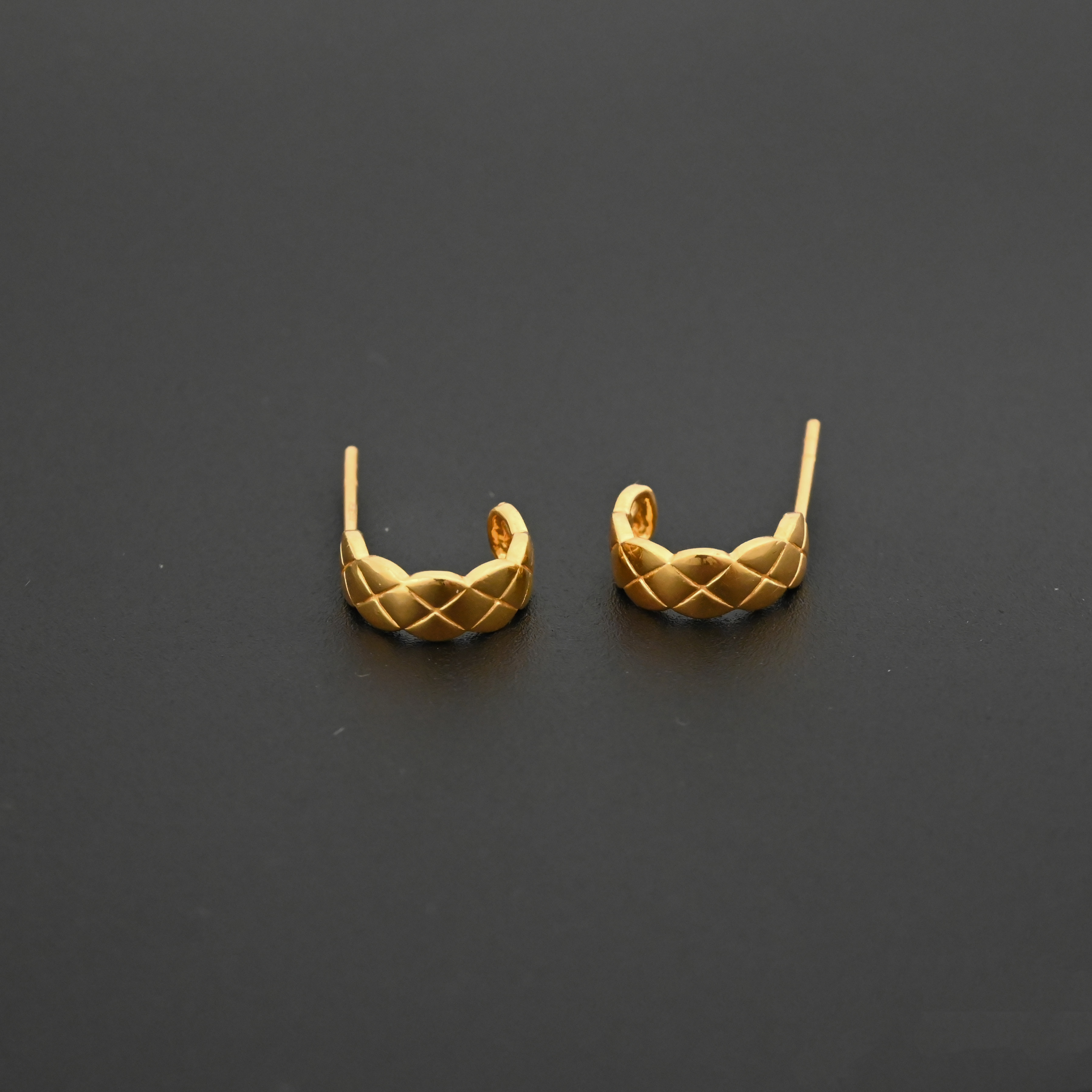 【金枝原】足金999 小香菱格耳钉