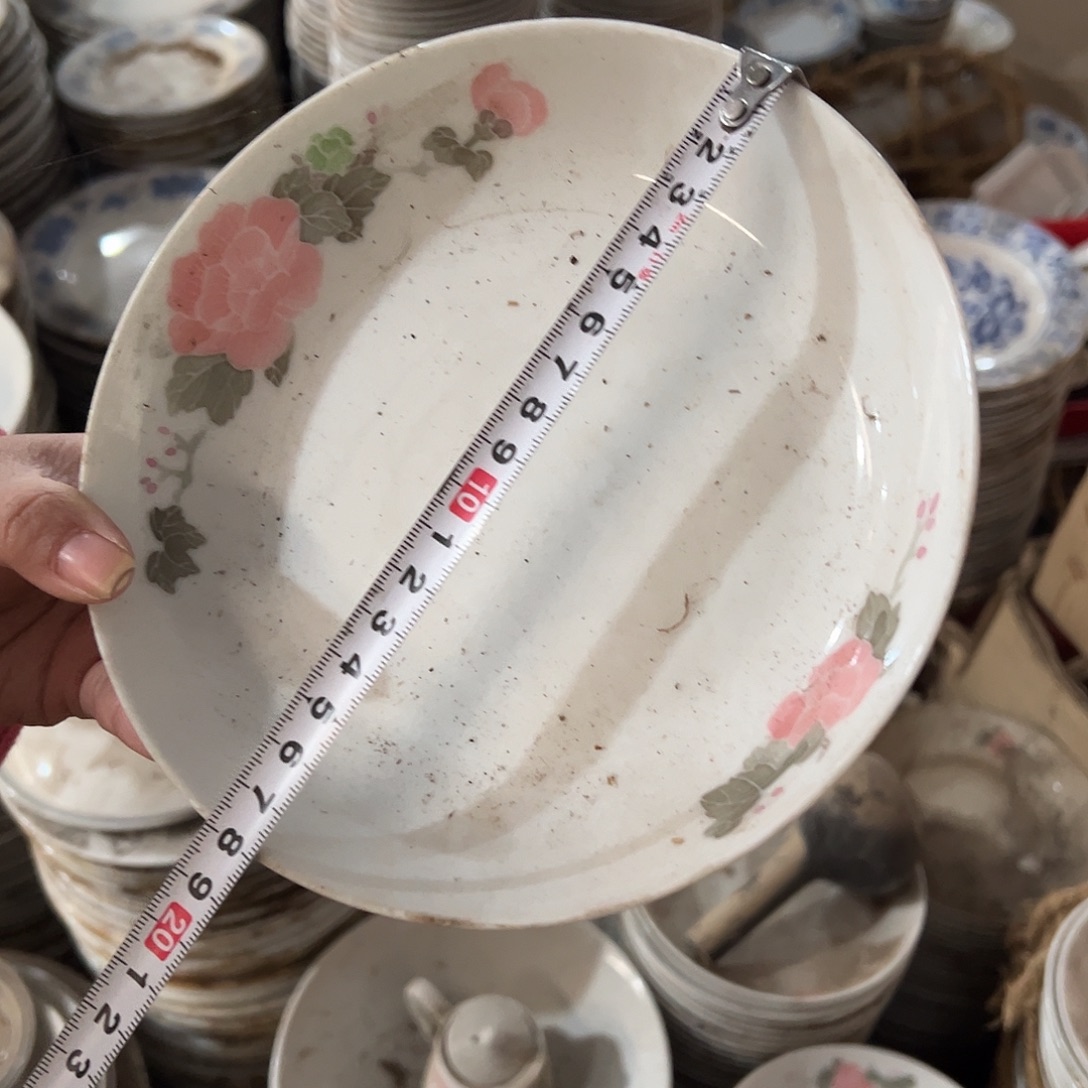 醴陵瓷直播供货基地手绘18厘米窝盘