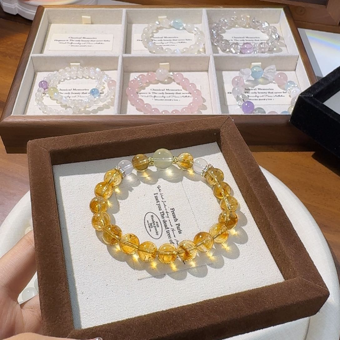 水晶手链未镶嵌ꉂ****拍2份是总价 黄塔晶手串