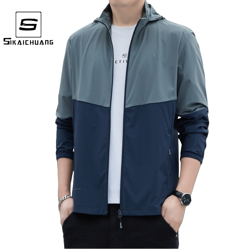 斯凯创【极速发货】工装风上衣连帽秋夏季外套户外防晒透气春秋薄款