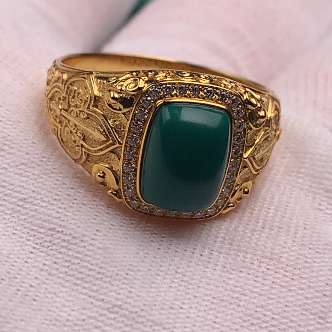 绿松石18K金镶嵌绿松石