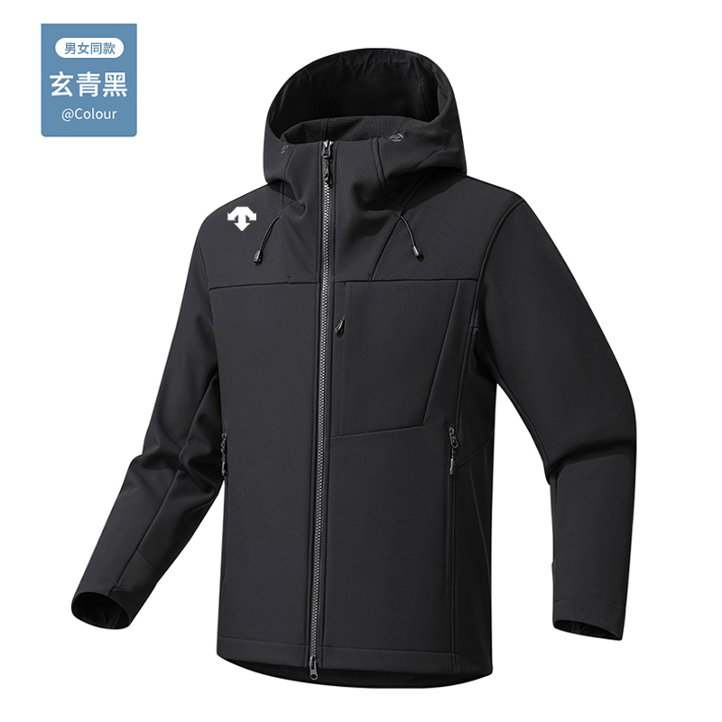 奥特莱斯撤柜 | 迪桑家男女秋冬户外运动连帽软壳加绒冲锋衣外套