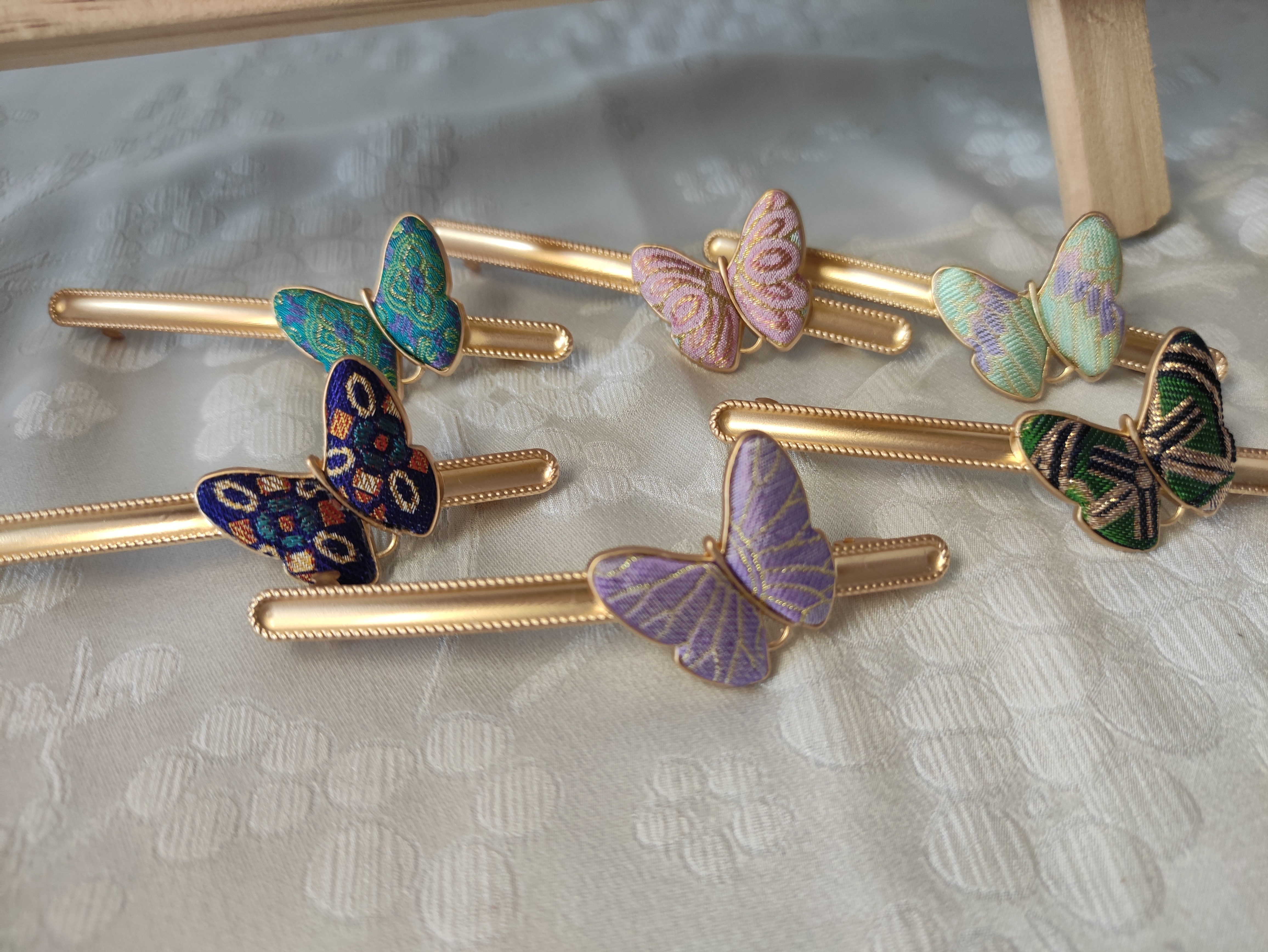 非遗宋锦发夹  直播链接，直拍发空包   No退No换No售后