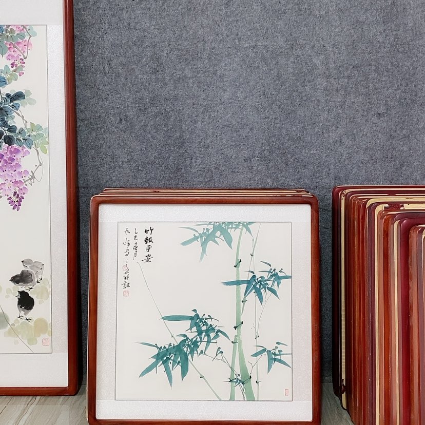 【闪购商品】国画书画作品带框65×65厘米