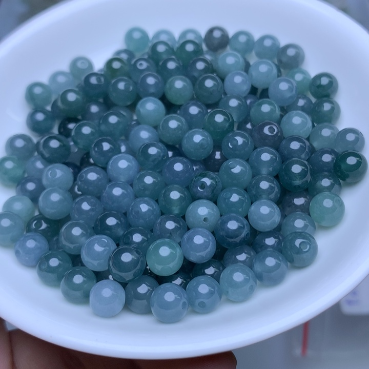 散珠翡翠卡6.8冰透蓝水30个单圈