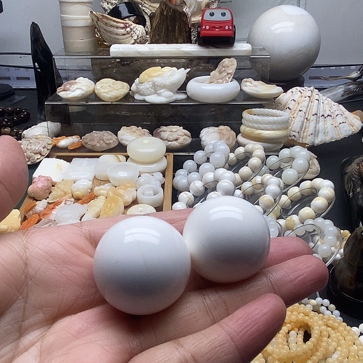 非金属贝壳全微瑕手球