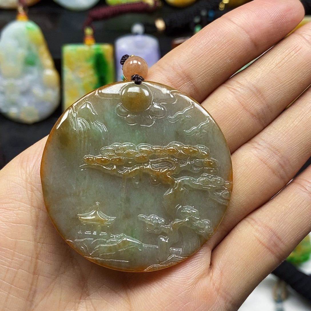 翡翠未镶嵌颈饰天然翡翠A货