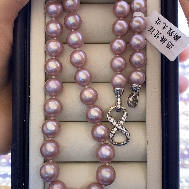 淡水珍珠项链未镶嵌粉紫