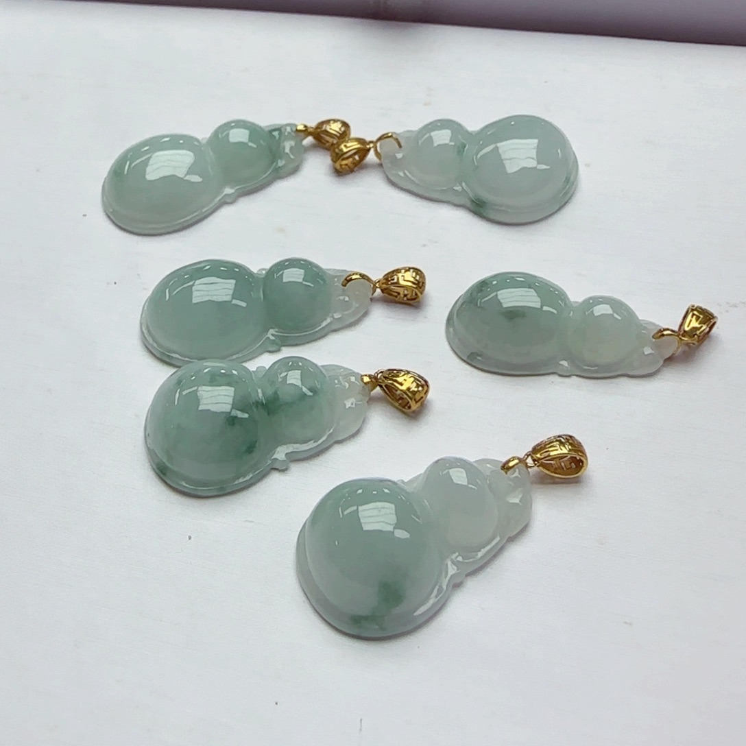 翡翠18K金镶嵌颈饰多样性发其一B801