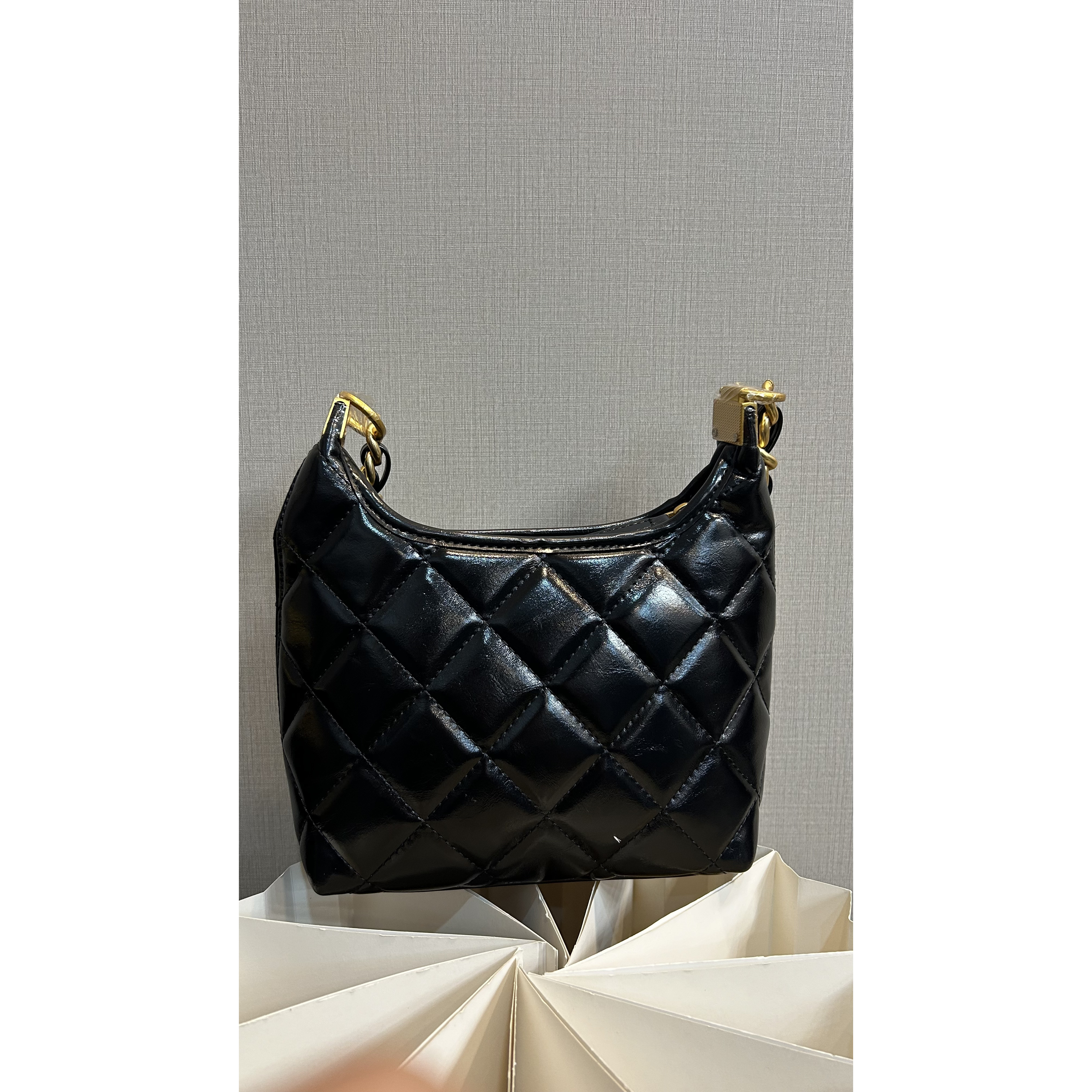 TOLEX2025新款手工时尚百搭小月牙女包黑色