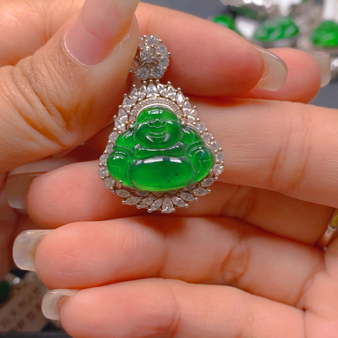 翡翠颈饰银S925镶嵌8855855