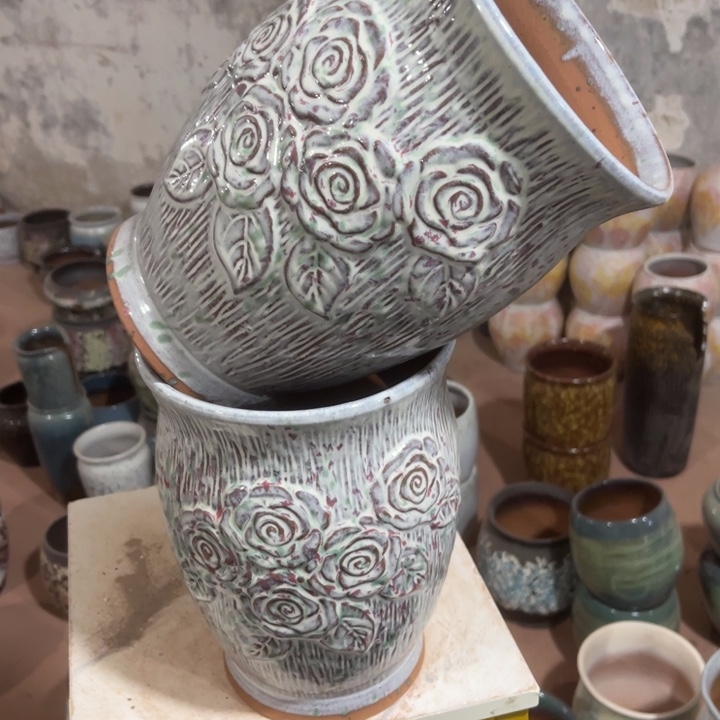 花盆紫砂口径18高度25两只正品