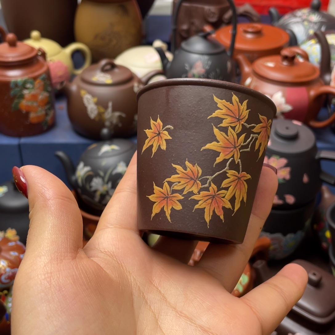 红泥茶杯紫砂主人杯100cc