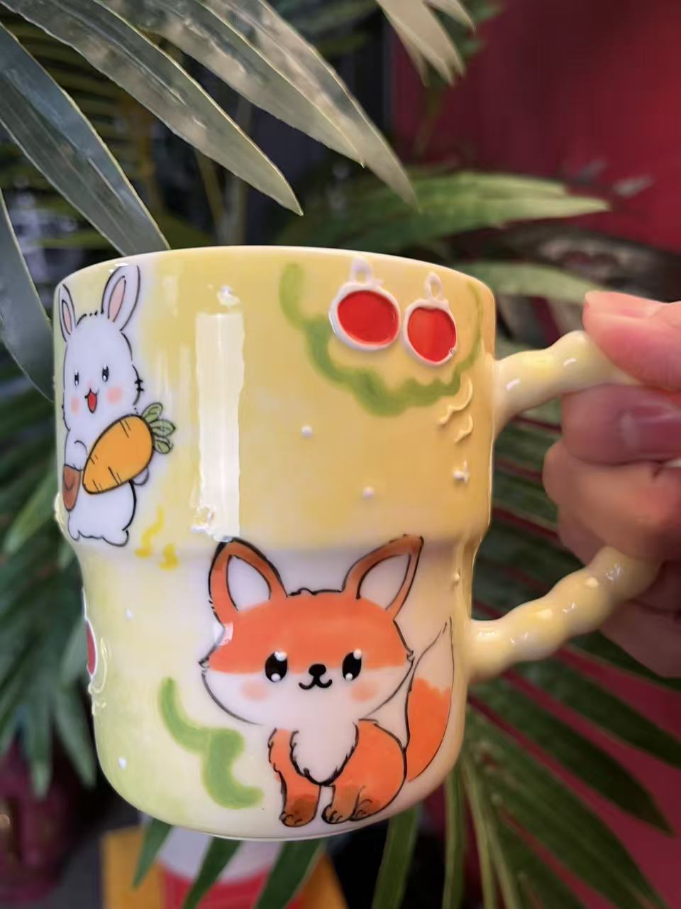 小兔子狐狸马克杯