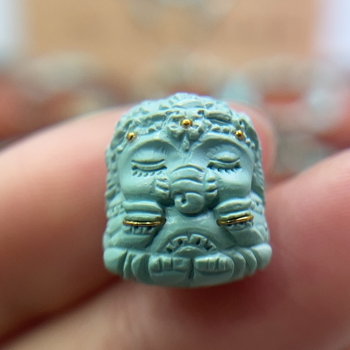 绿松石18K金镶嵌珠宝奇石