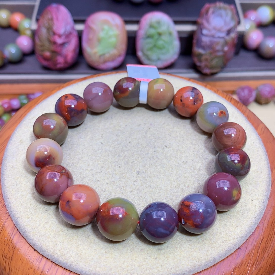 玛瑙手链未镶嵌盐源