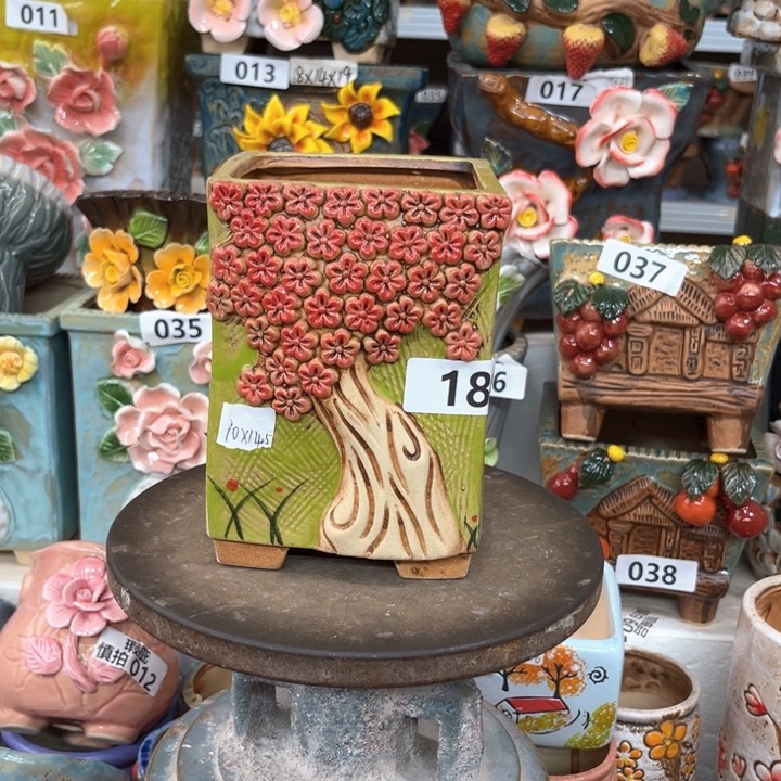 紫砂花盆粗陶材质多肉花盆