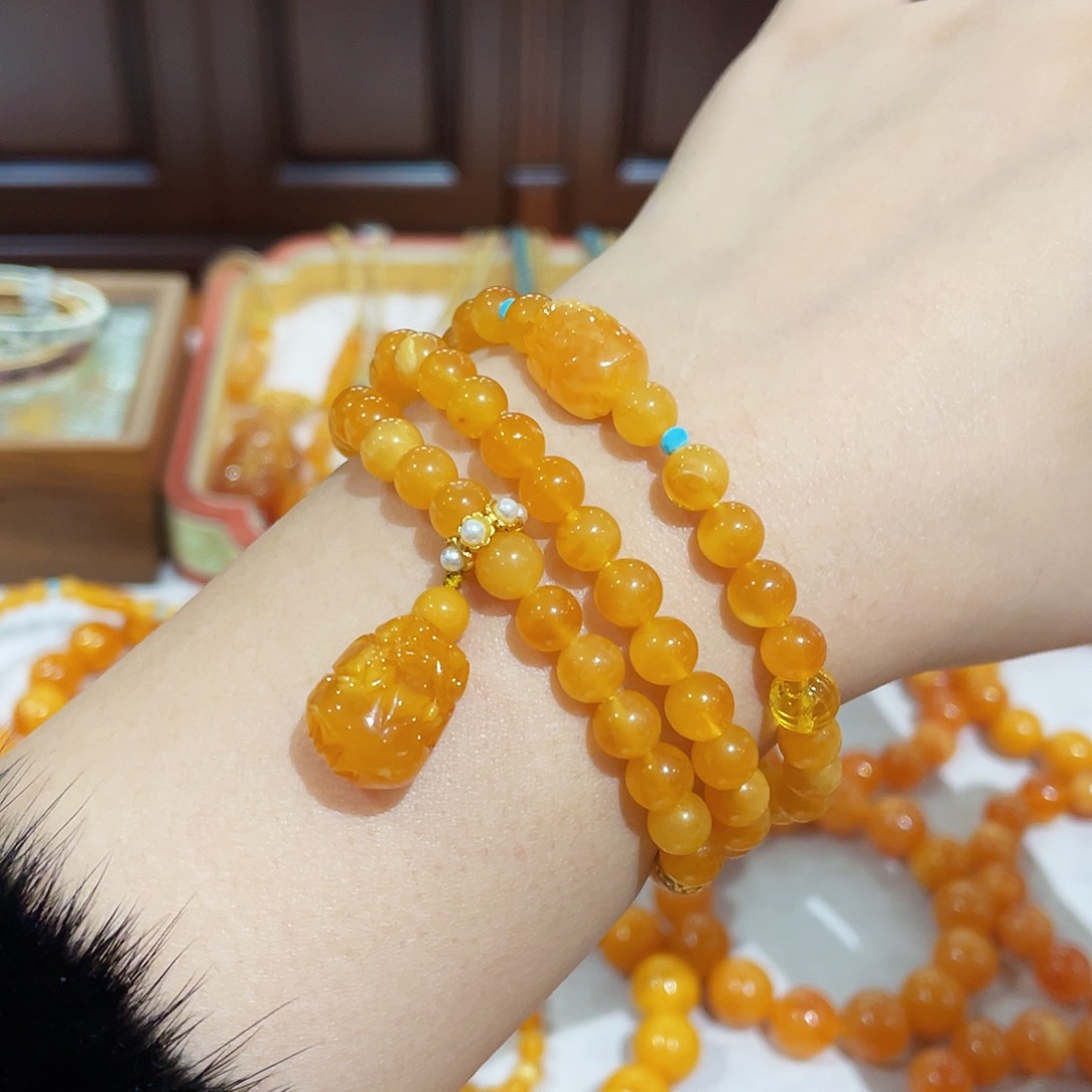 蜜蜡手链未镶嵌手串