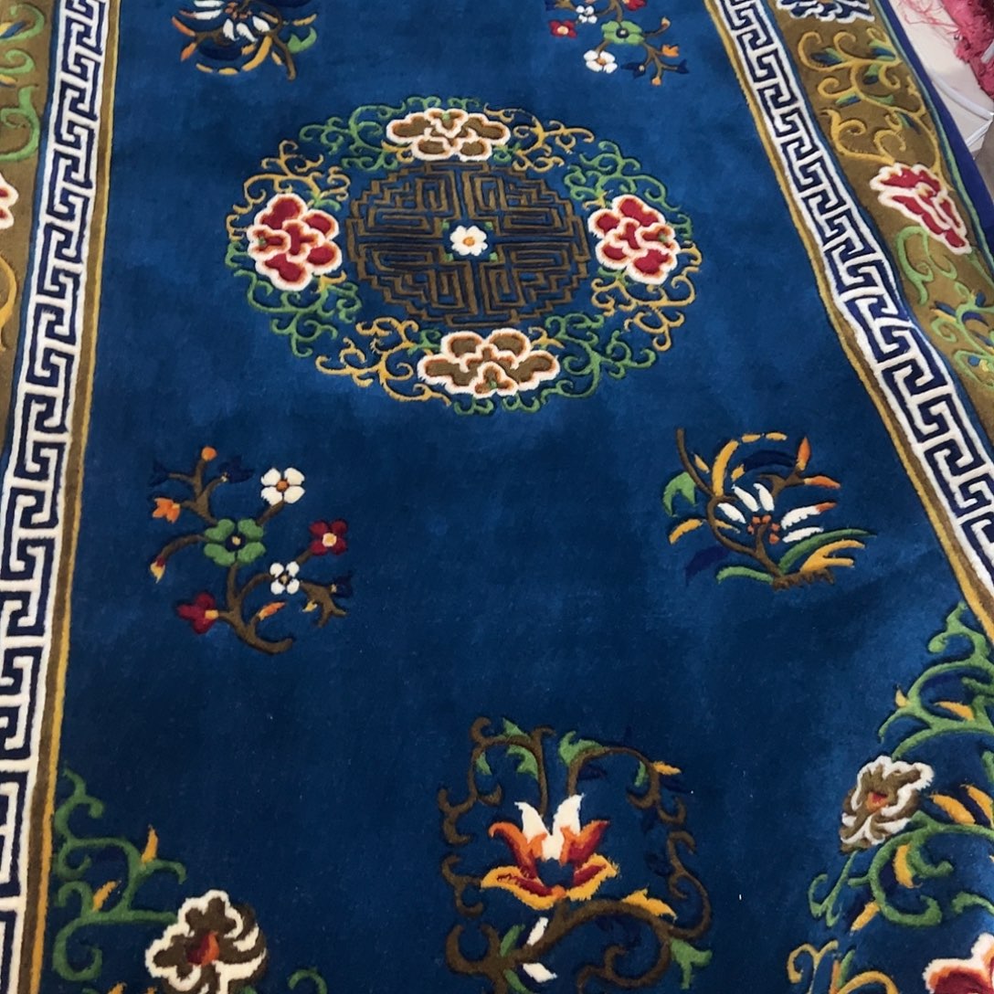 涟****羊毛1❌2羊绒地毯一条哈青色