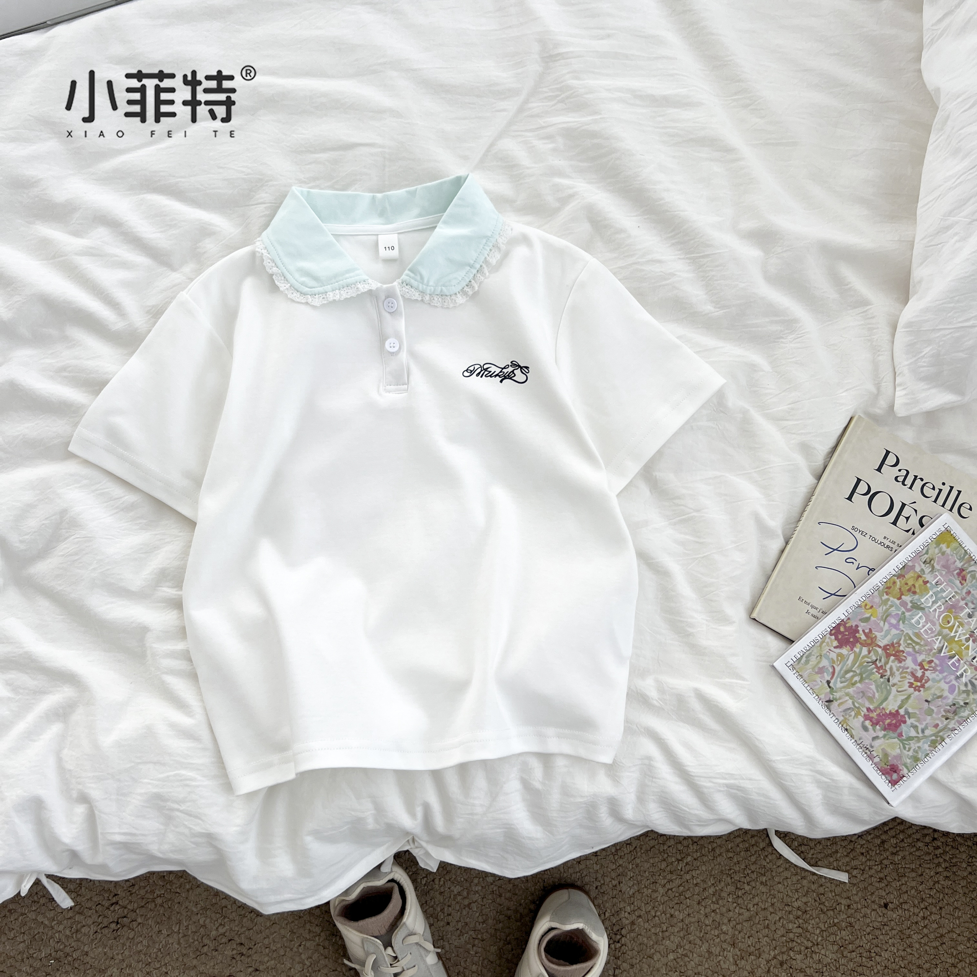 （现货）女童夏季休闲polo衫洋气薄款中大童翻领短袖t恤XZYXW52598