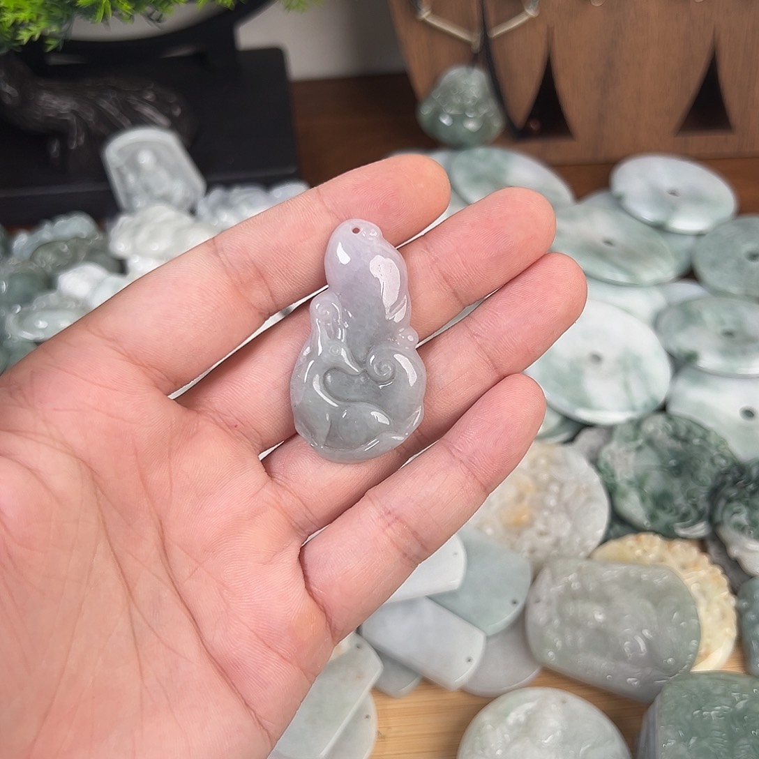 颈饰未镶嵌翡翠天然A货翡翠0019