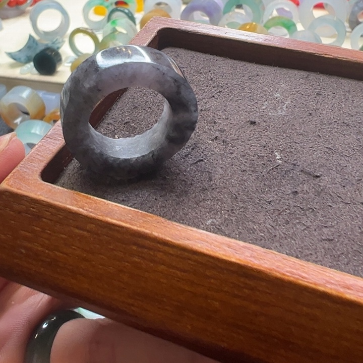 定制翡翠未镶嵌翡翠戒指15-23