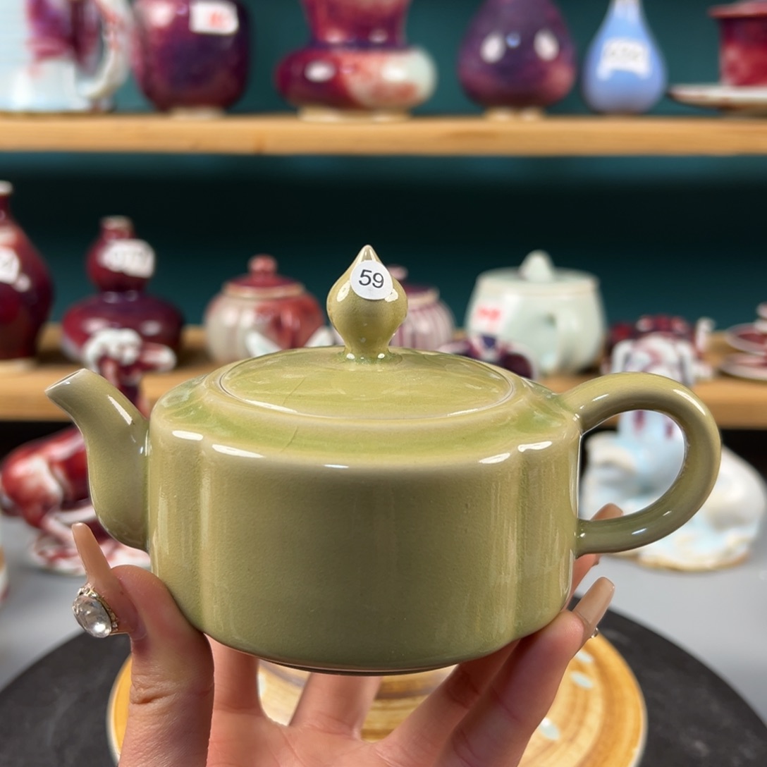 瓷片全品无暇壶玉石釉