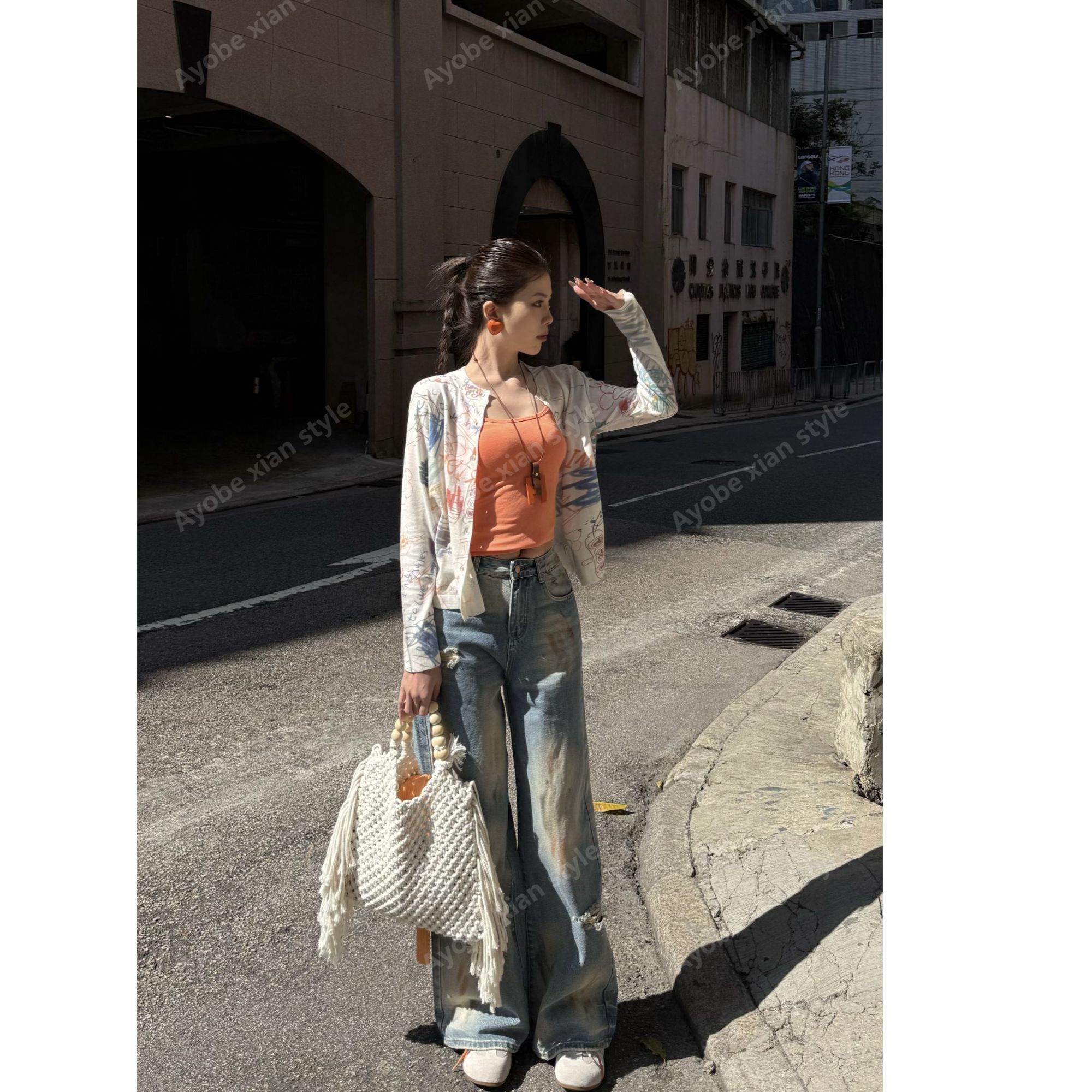 时髦精不能错过的斑驳做旧牛仔裤~复古氛围拉满立体剪裁超显腿型 