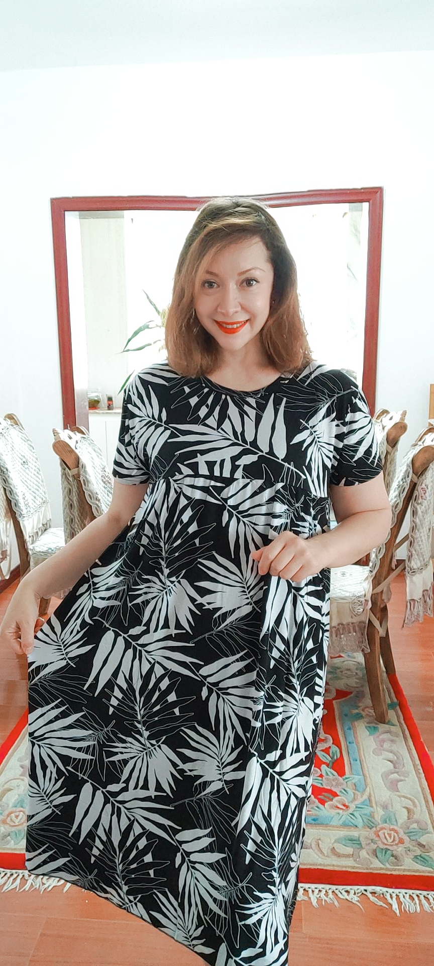舒适凉爽宽松女睡衣裙子