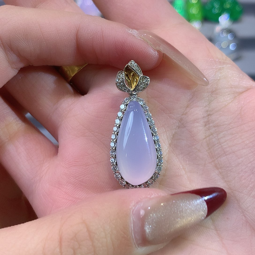 玛瑙/玉髓颈饰银S925镶嵌常***新