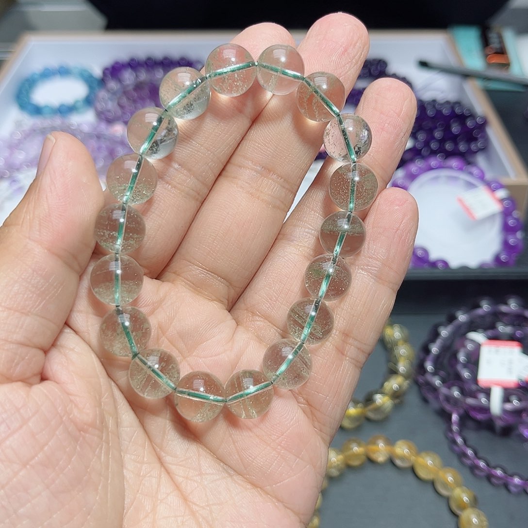 水晶手链未镶嵌J****i绿幽灵11mm