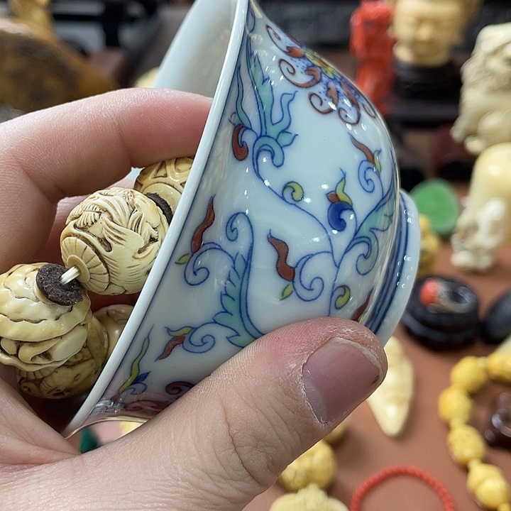 5***哥瓷片精美雕刻精美