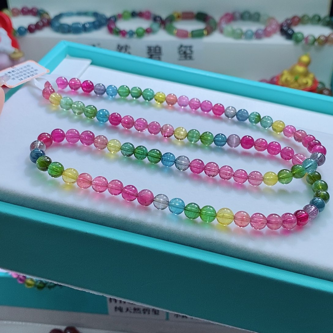 碧玺手链未镶嵌6mm左右