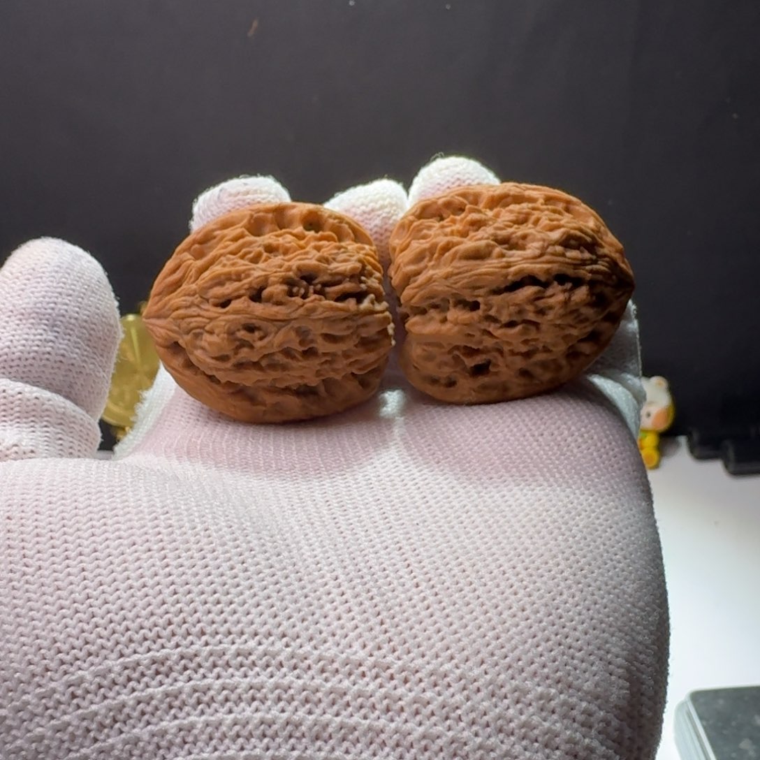 人***缓文玩核桃把件6号链接长条拉丝高炮凹底35-36-38