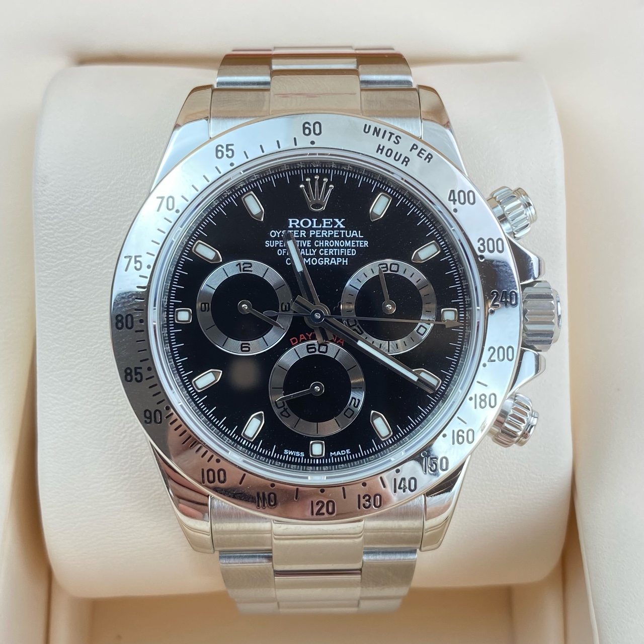 99新 Rolex/劳力士 宇宙迪通拿系列男士自动机械腕表黑钢迪40表径