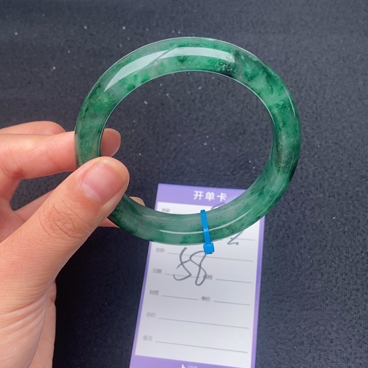 竹牌天然A货非洲翠手镯93