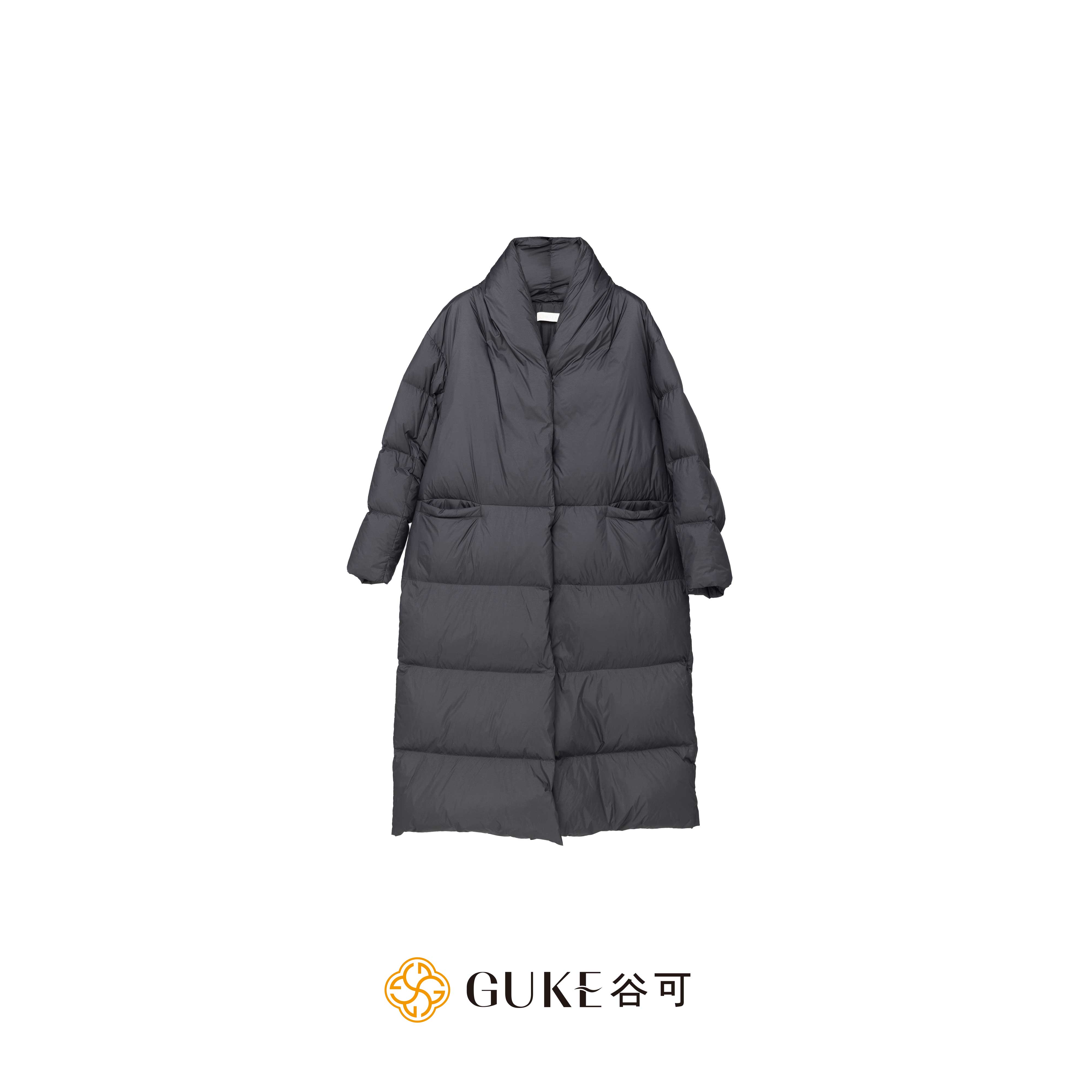 GKE/谷可Y1201极简棉被款时髦百搭保暖羽绒服宽松休闲长款外套