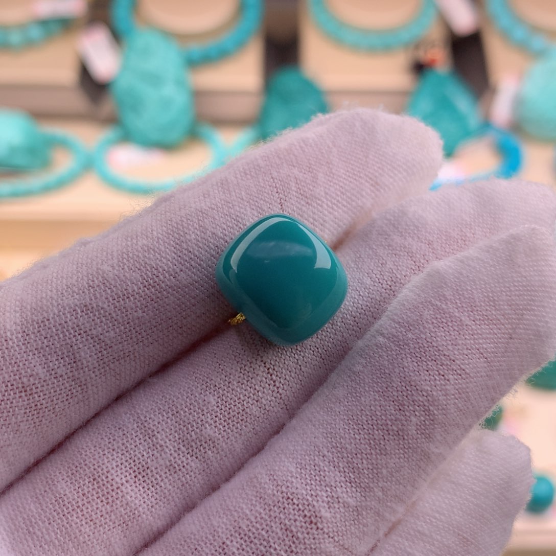 绿松石珠宝奇石未镶嵌13.6-11.8