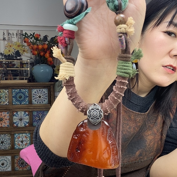 蜜蜡项链未镶嵌项链