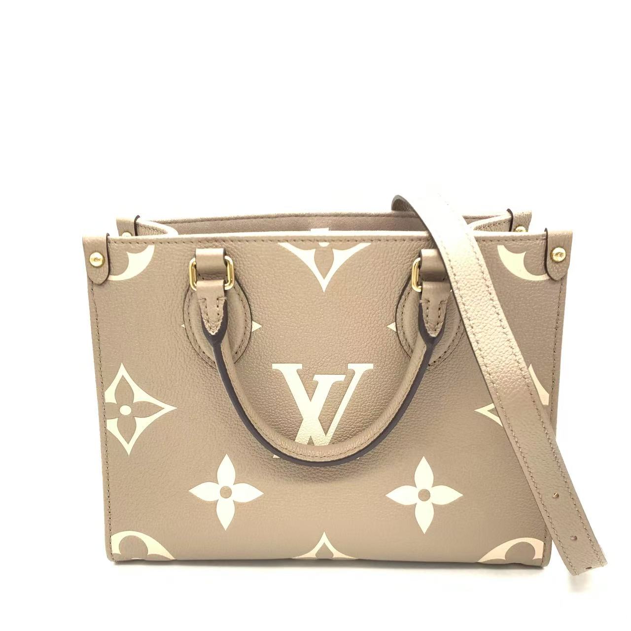 99新 LouisVuitton/路易威登 【安则专属】大象灰小号onthego托特包