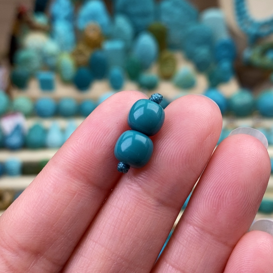 绿松石珠宝奇石未镶嵌7.2mm