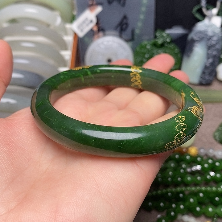 和田玉未镶嵌手镯59加