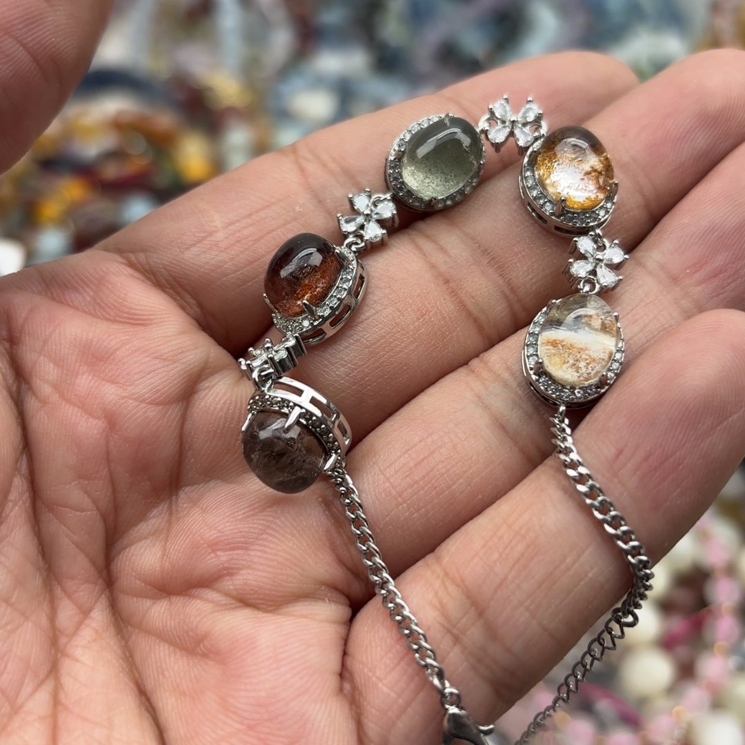 手链银S925镶嵌水晶