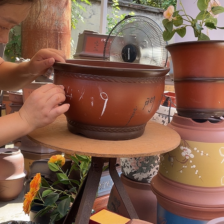 a款财进福门大号花盆花盆