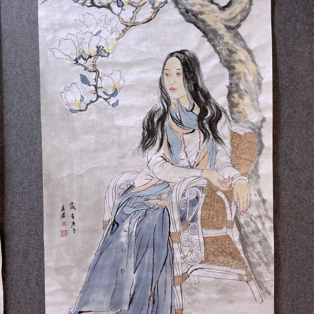 国画宋廷军八平尺视频合影